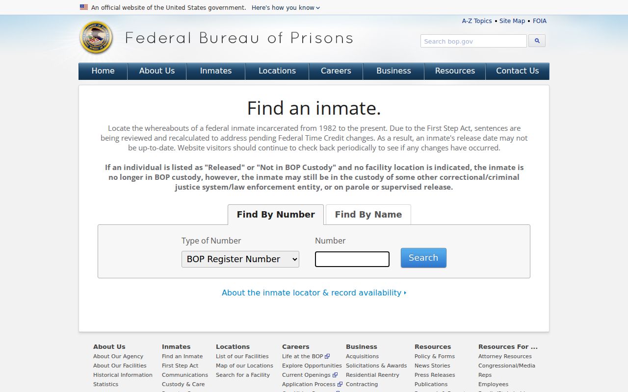 King George County federal criminal history BOP locator